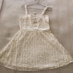 Brand New, Aéropostale White Lace Dress, Size L